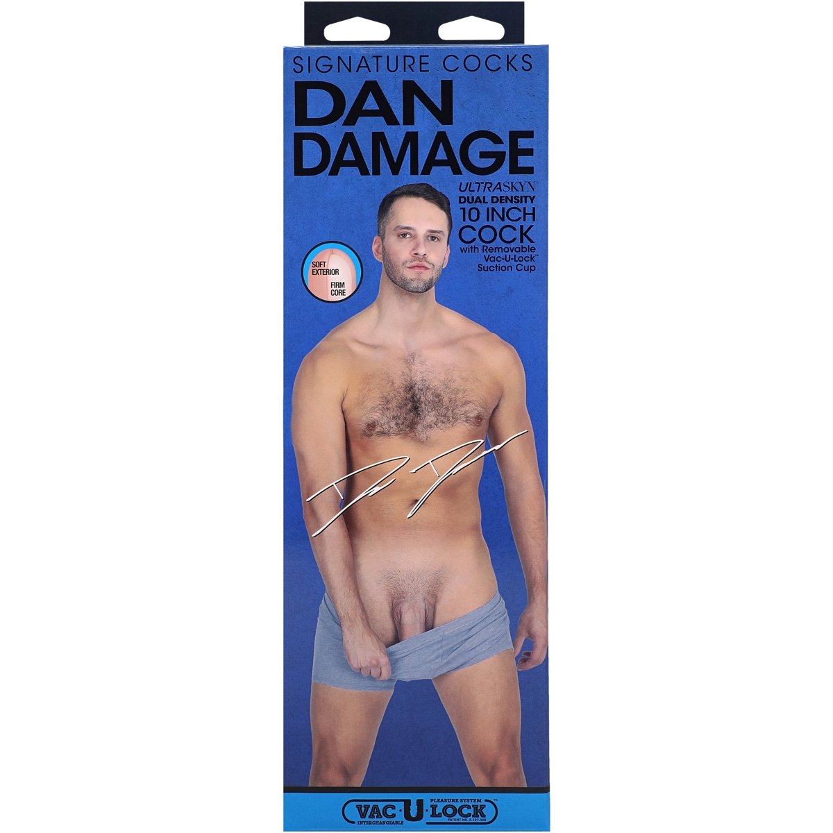 Signature Cocks - Dan Damage - 10 Inch ULTRASKYN Cock with Removable Vac-U-Lock Suction Cup