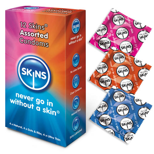 > Condoms > Natural and Regular Skins Condoms Assorted 12 Pack   