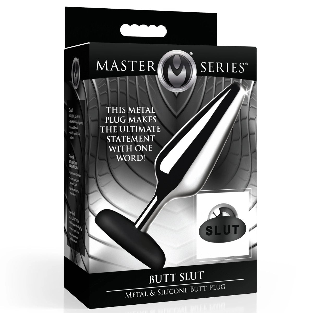 Master Series Butt Slut Metal & Silicone Butt Plug