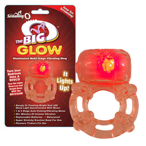 > Sex Toys For Men > Love Ring Vibrators Screaming O The Big O Glow Vibrating Cock Ring   