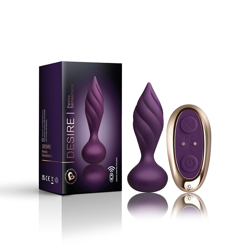 Vibrating Butt Plugs Rocks Off Petite Sensations Desire Butt Plug Purple   