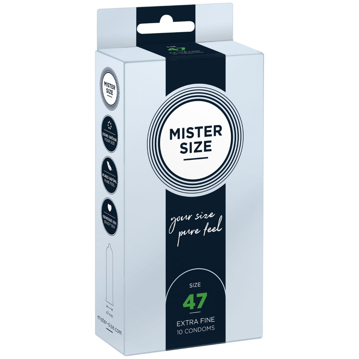 Condoms MISTER SIZE - pure feel Condoms - size 47 mm (10 pack)   