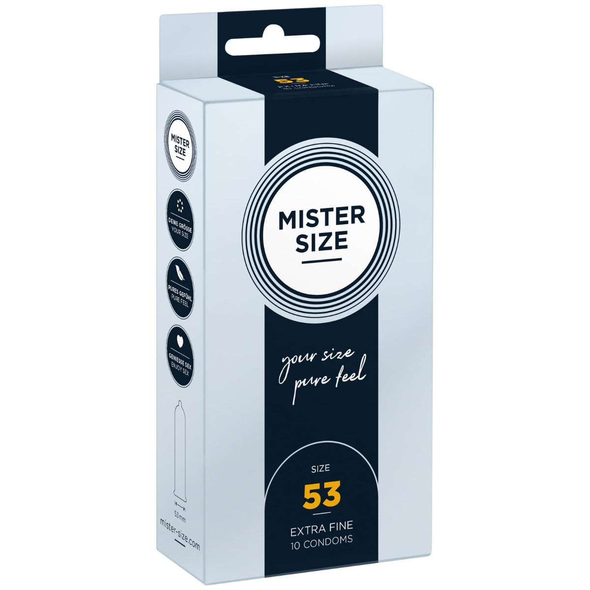 Condoms MISTER SIZE - pure feel Condoms - Size 53 mm (10 pack)   