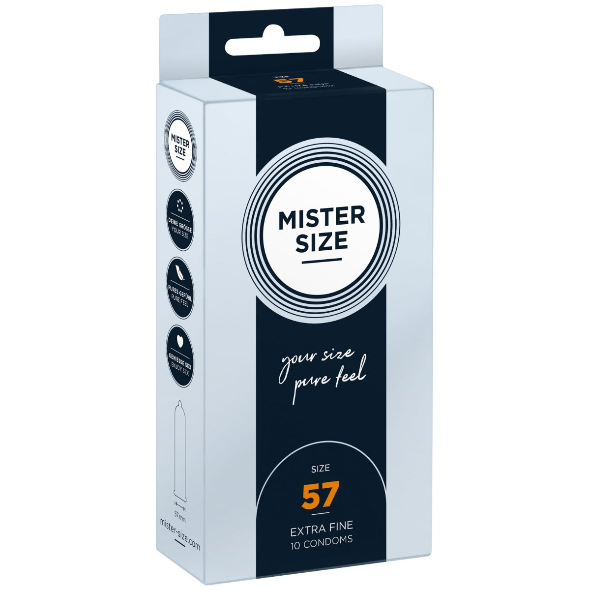 Condoms MISTER SIZE - pure feel Condoms - Size 57 mm (10 pack)   