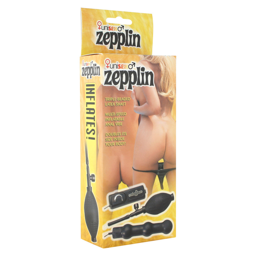 > Anal Range > Anal Inflatables Zepplin Unisex Inflatable Vibrating Anal Wand Black   