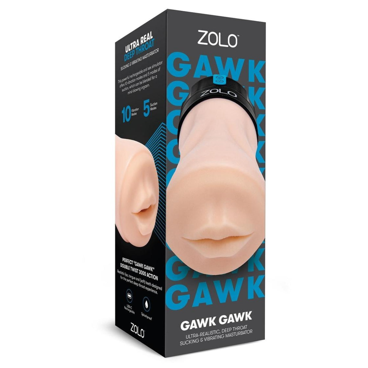 > Sex Toys For Men > Vibrating Masturbators ZOLO VIBRATING DEEP THROAT GAWK GAWK BLOWBOT   