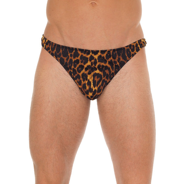 > Sexy Briefs > Male Mens Leopard Print GString   