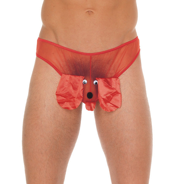> Sexy Briefs > Male Mens Red Animal Pouch   