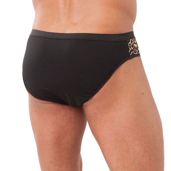 > Sexy Briefs > Male Mens Animal Print Briefs With Zipper   