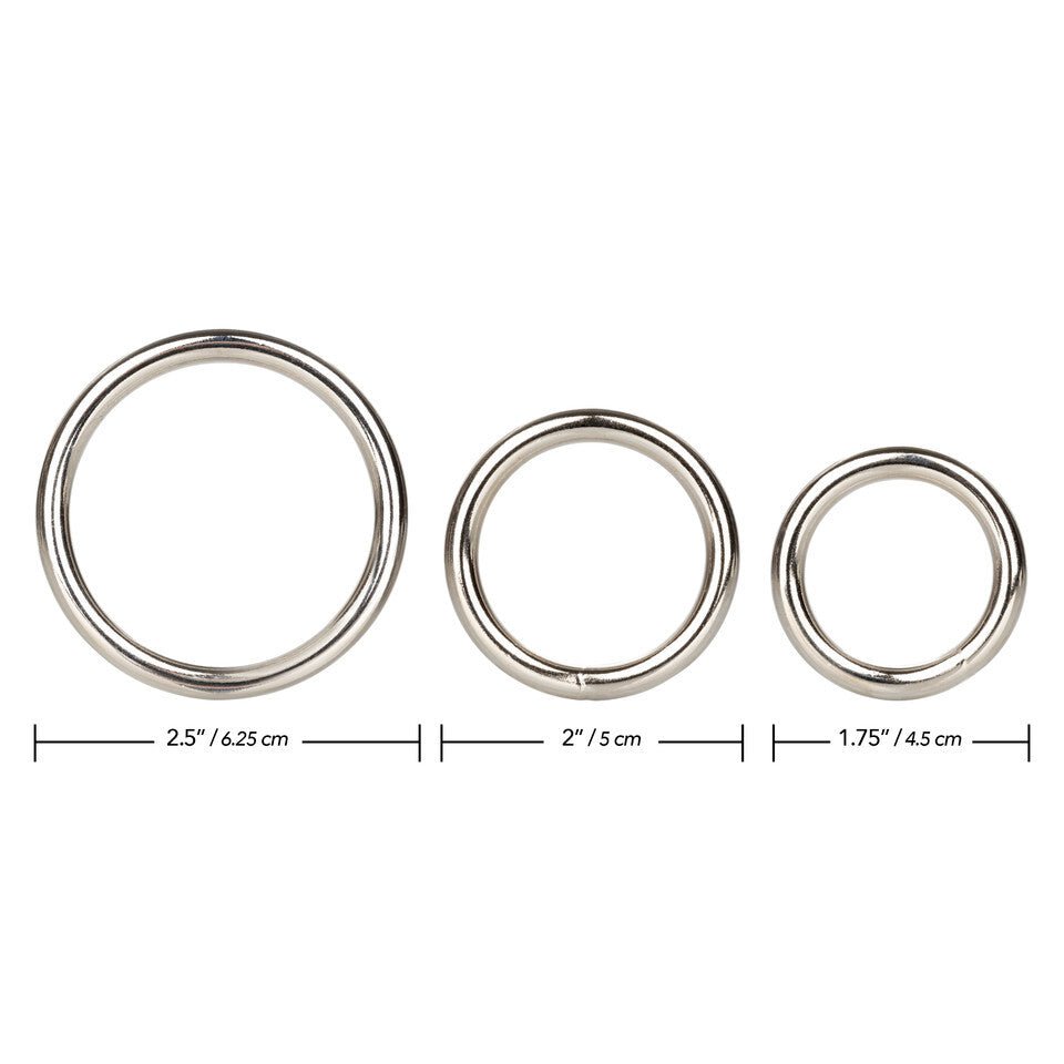 > Sex Toys For Men > Love Rings 3 Piece Silver Ring Set   