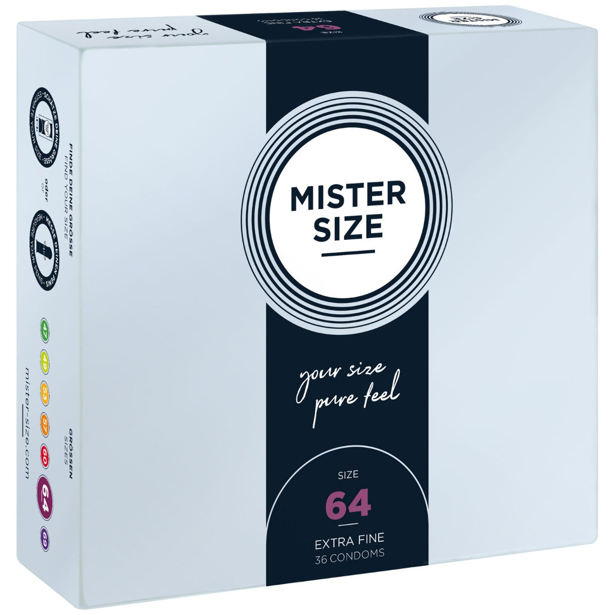 Condoms MISTER SIZE - pure feel Condoms - Size 64 mm (36 pack)   