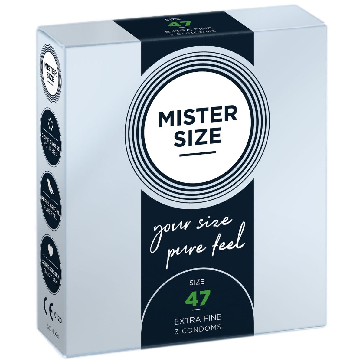 Condoms MISTER SIZE - pure feel Condoms - size 47 mm (3 pack)   