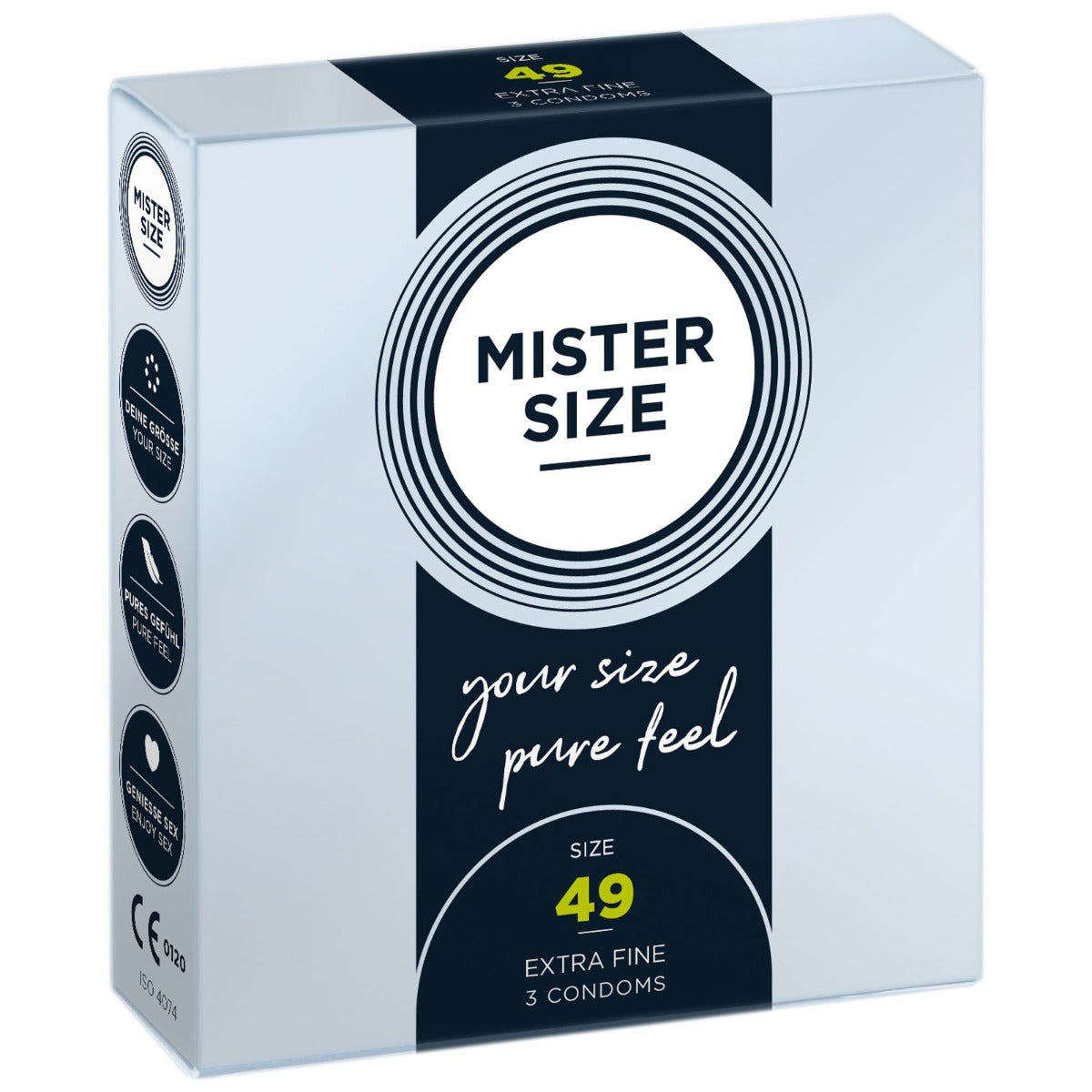 Condoms MISTER SIZE - pure feel Condoms - size 49 mm (3 pack)   