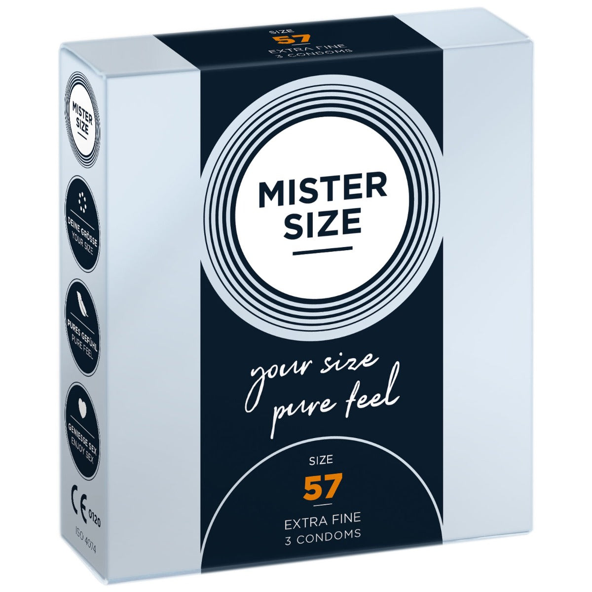 Condoms MISTER SIZE - pure feel Condoms - Size 57 mm (3 pack)   