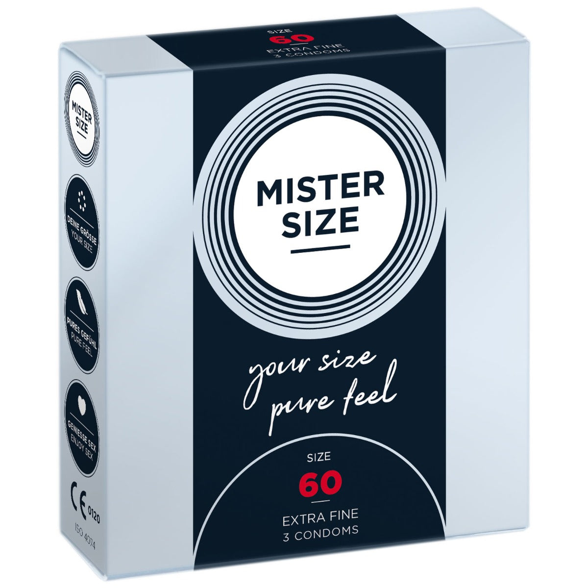 Condoms MISTER SIZE - pure feel Condoms - Size 60 mm (3 pack)   