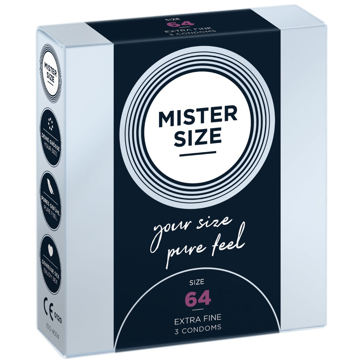 Condoms MISTER SIZE - pure feel Condoms - Size 64 mm (3 pack)   
