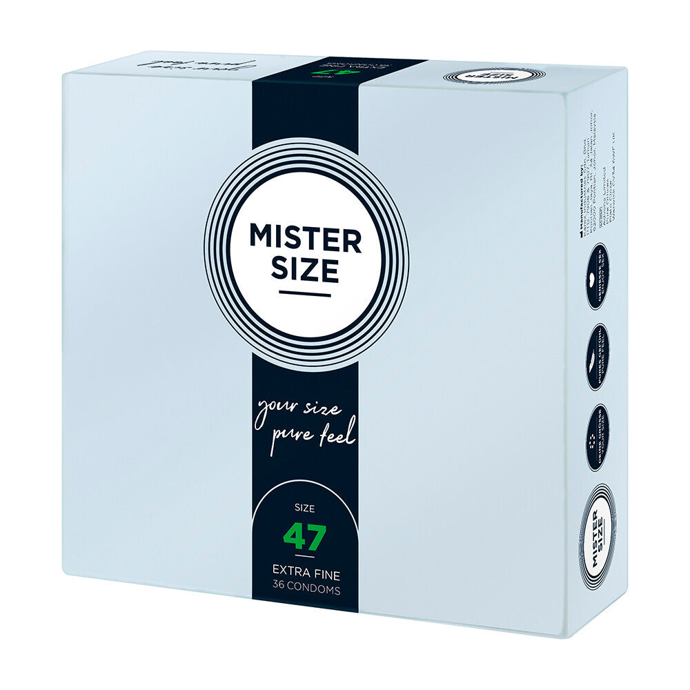 > Condoms > Natural and Regular Mister Size 47mm Your Size Pure Feel Condoms 36 Pack   