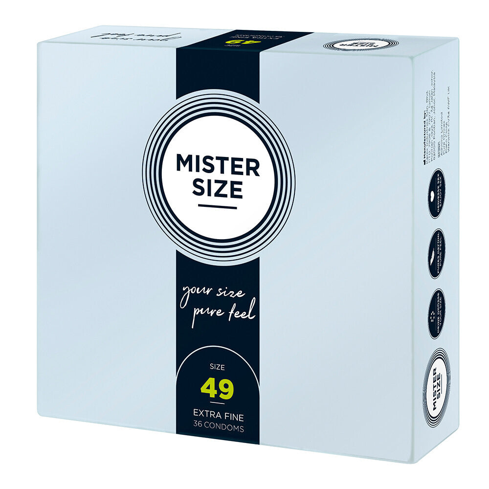 > Condoms > Natural and Regular Mister Size 49mm Your Size Pure Feel Condoms 36 Pack   