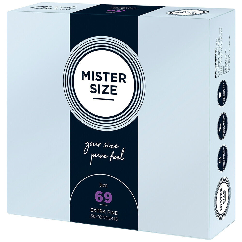 > Condoms > Large and X-Large Mister Size 69mm Your Size Pure Feel Condoms 36 Pack   