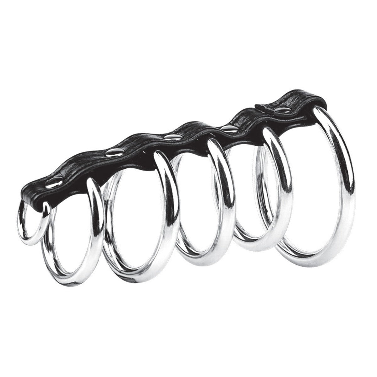 Metal Cock Rings 5 RING GATES OF HELL WITH LEAD   
