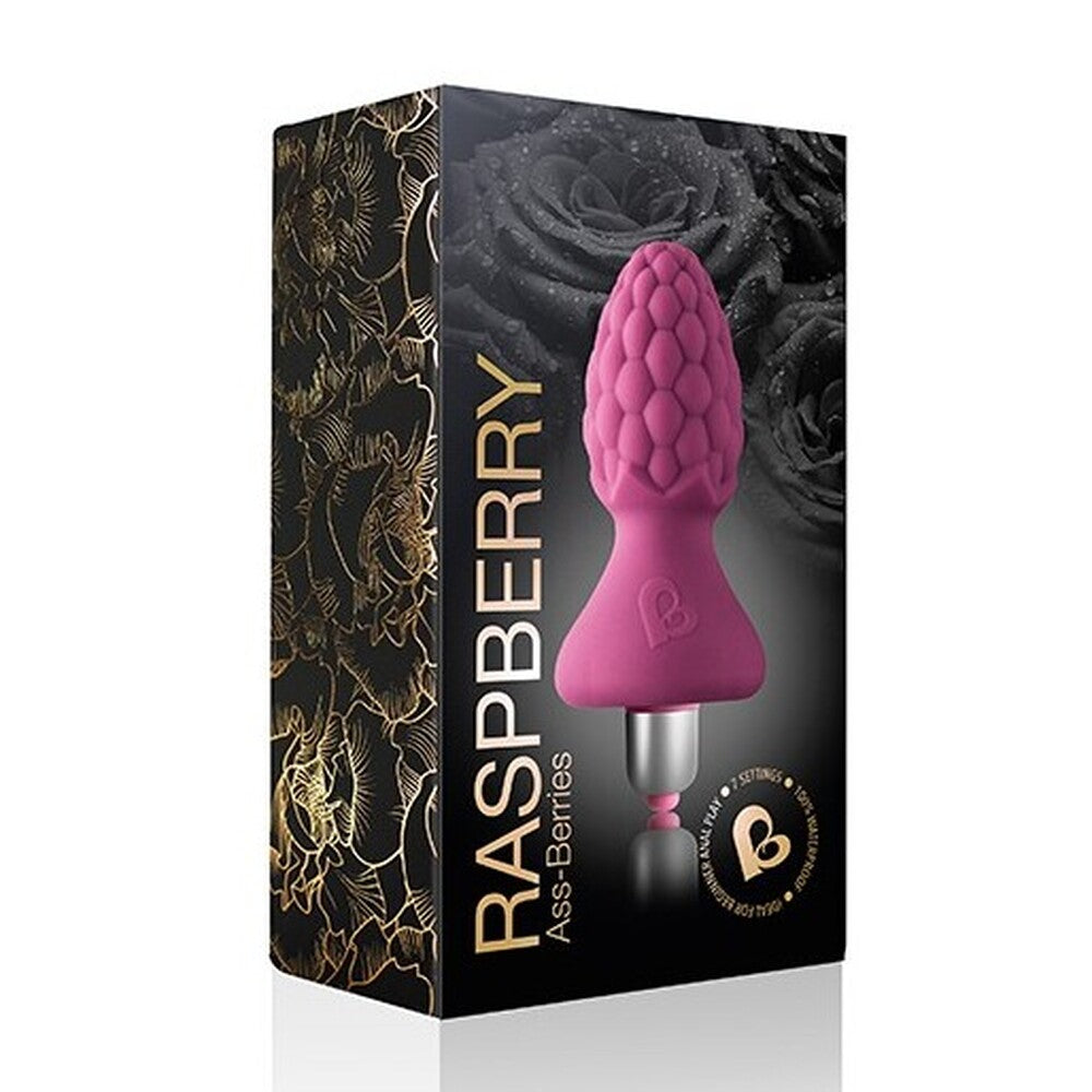 Vibrating Butt Plugs Rocks Off 7 Speed AssBerries Raspberry Butt Plug   