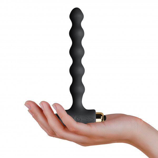 Vibrating Butt Plugs Rocks Off Pearls Petite Sensations Black Butt Plug   