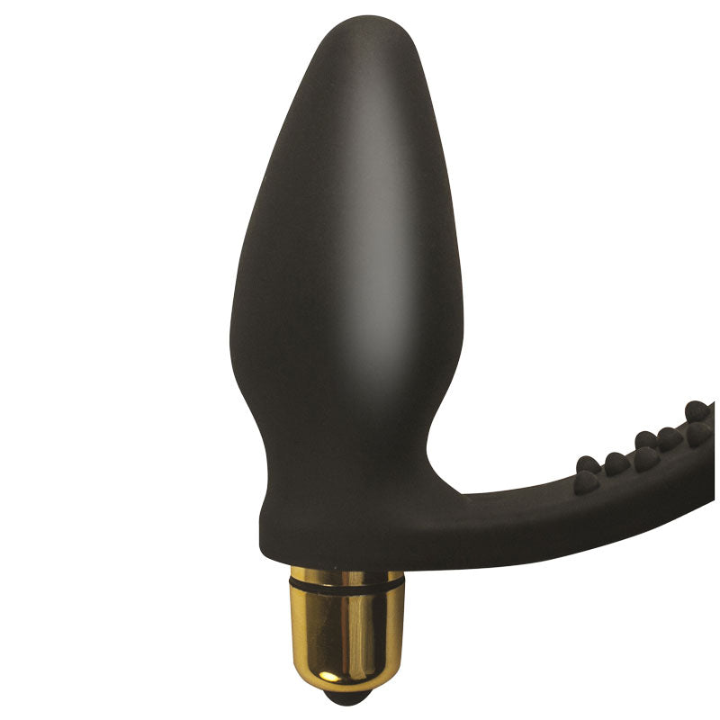 > Anal Range > Tail Butt Plugs Rocks Off 7 Speed ROZen Cock Ring And Anal Plug Black   