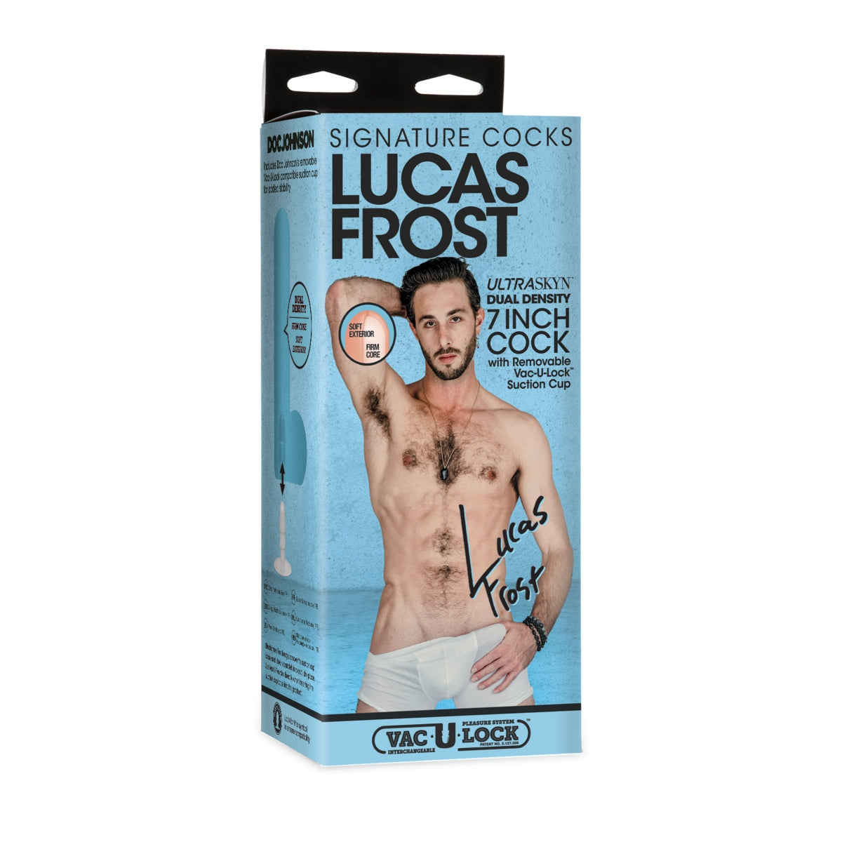 Signature Cocks | Lucas Frost 7inch Ultraskyn Cock with Removable Vac U Lock Suction Cup – Vanilla