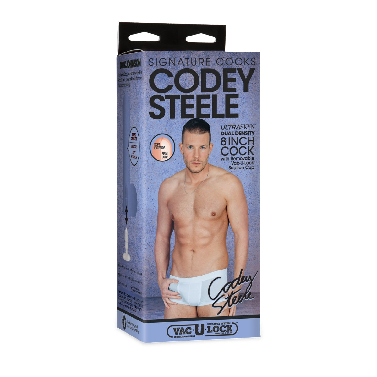Signature Cocks | Codey Steele 8 inch Ultraskyn Cock with Removable Vac U Lock Suction Cup – Vanilla