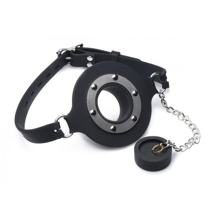 > Bondage Gear > Gags and Bits Master Series Pie Hole Silicone Feeding Gag   