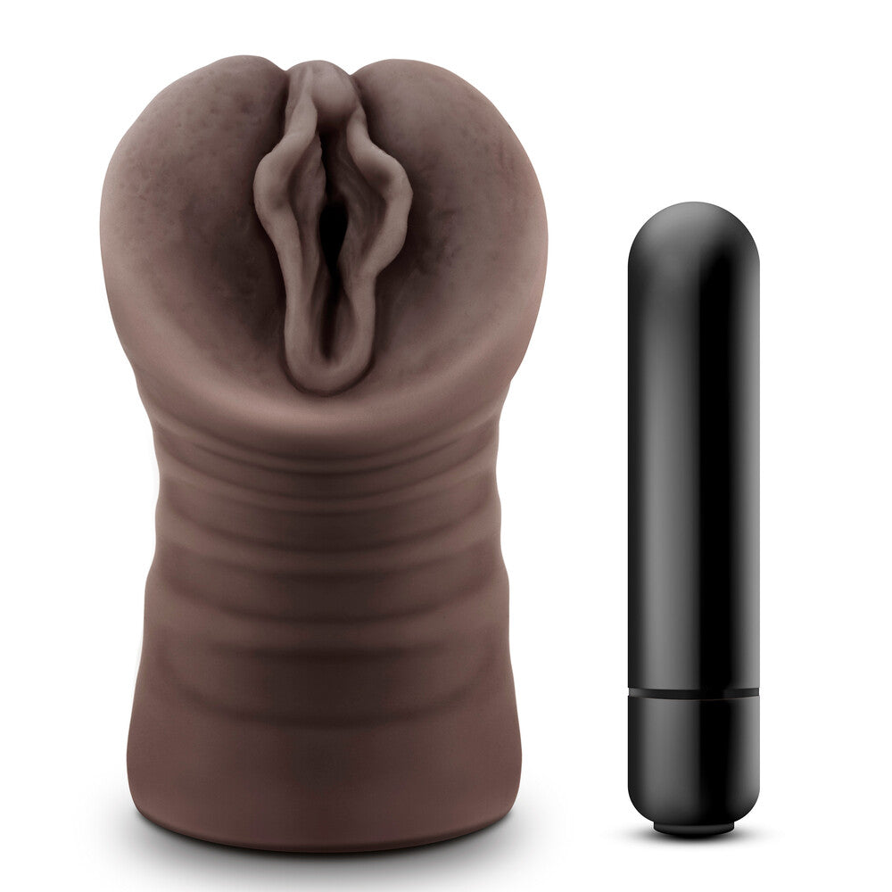 > Sex Toys For Men > Vibrating Vaginas Hot Chocolate Alexis Vagina Vibrating Masturbator   