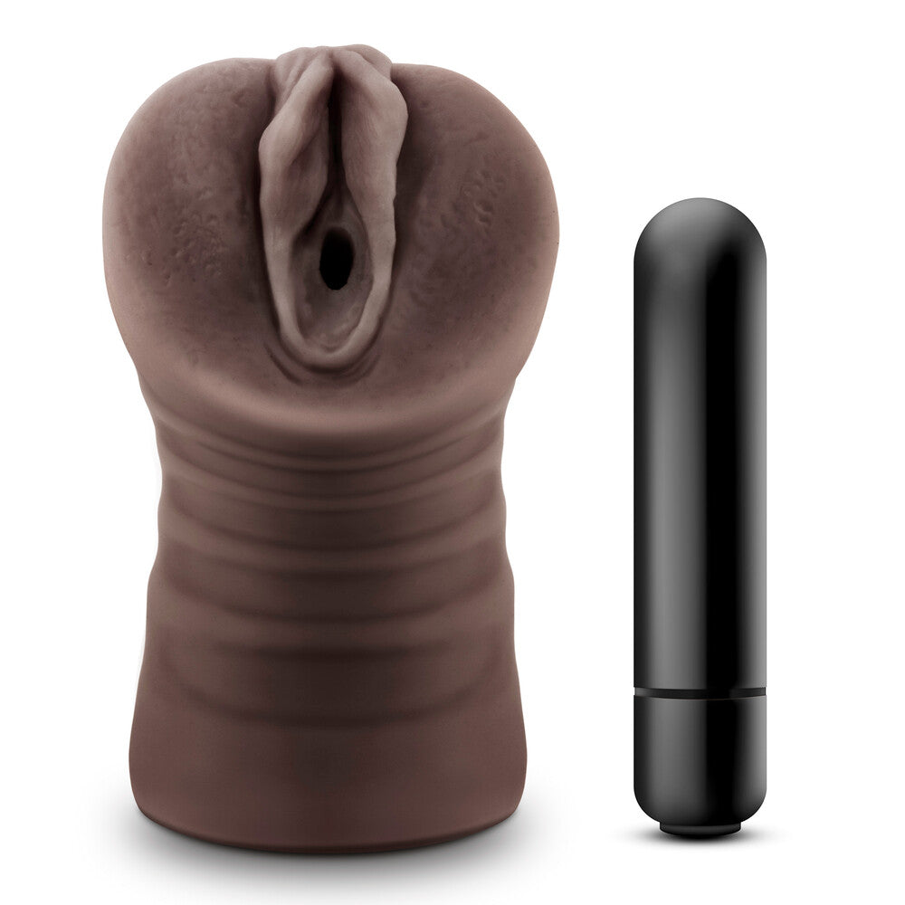 > Sex Toys For Men > Vibrating Vaginas Hot Chocolate Brianna Vagina Vibrating Masturbator   