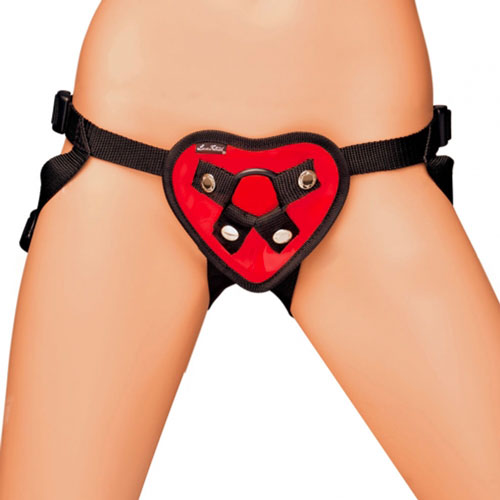 > Realistic Dildos and Vibes > Strap On Harnesses Lux Fetish Red Heart Strap On Harness   
