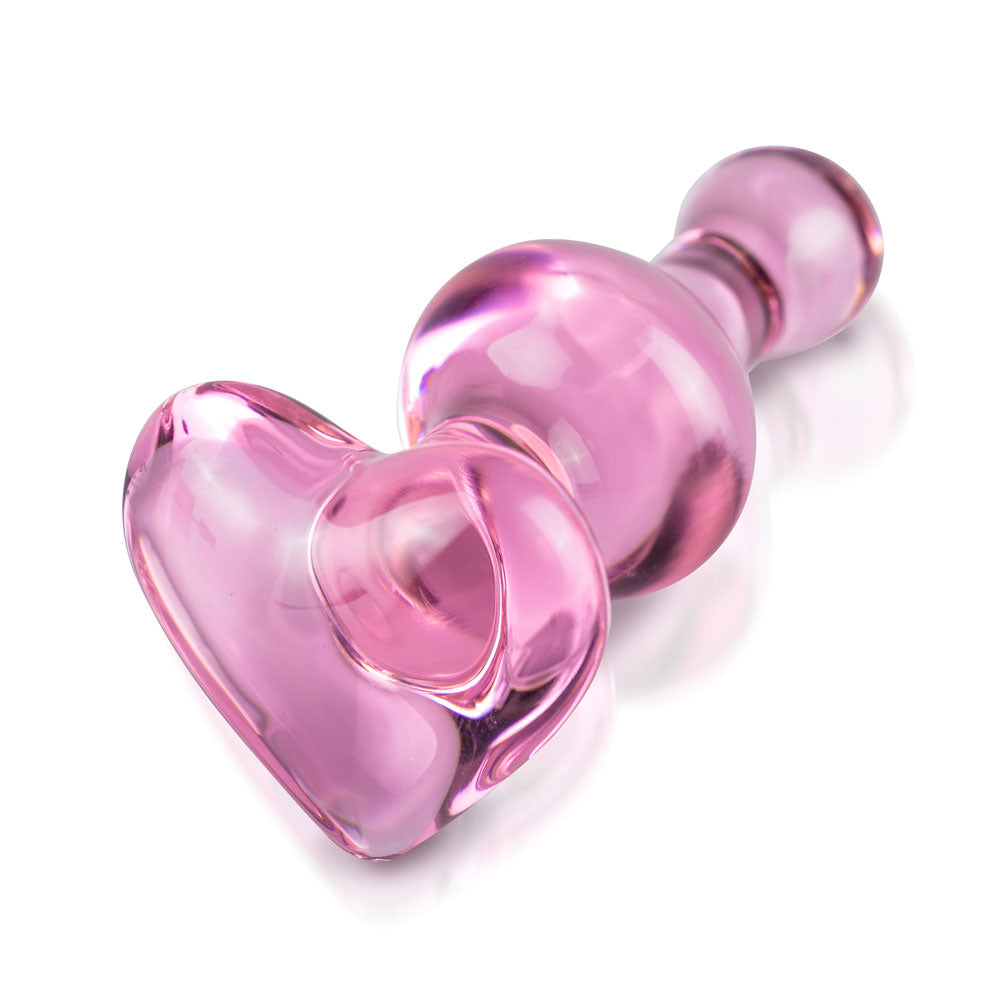 > Anal Range > Jewel Butt Plugs Icicles No.75 Pink Heart Glass Butt Plug   