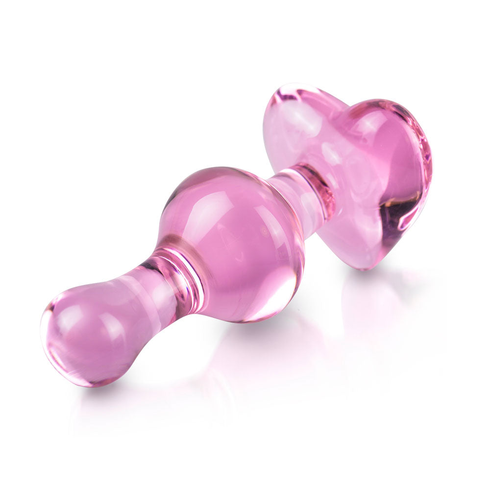 > Anal Range > Jewel Butt Plugs Icicles No.75 Pink Heart Glass Butt Plug   