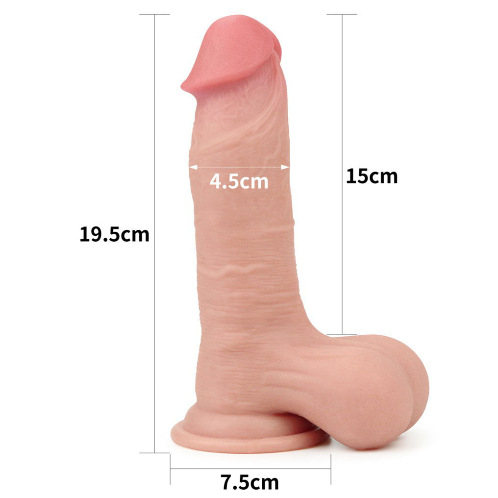 > Realistic Dildos and Vibes > Realistic Dildos Sliding Skin Dual Layer Dildo 7.8 Inches   
