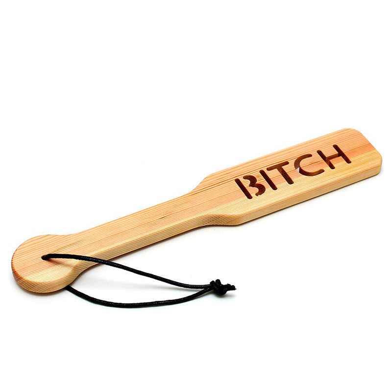 > Bondage Gear > Paddles Wooden Bitch Paddle   