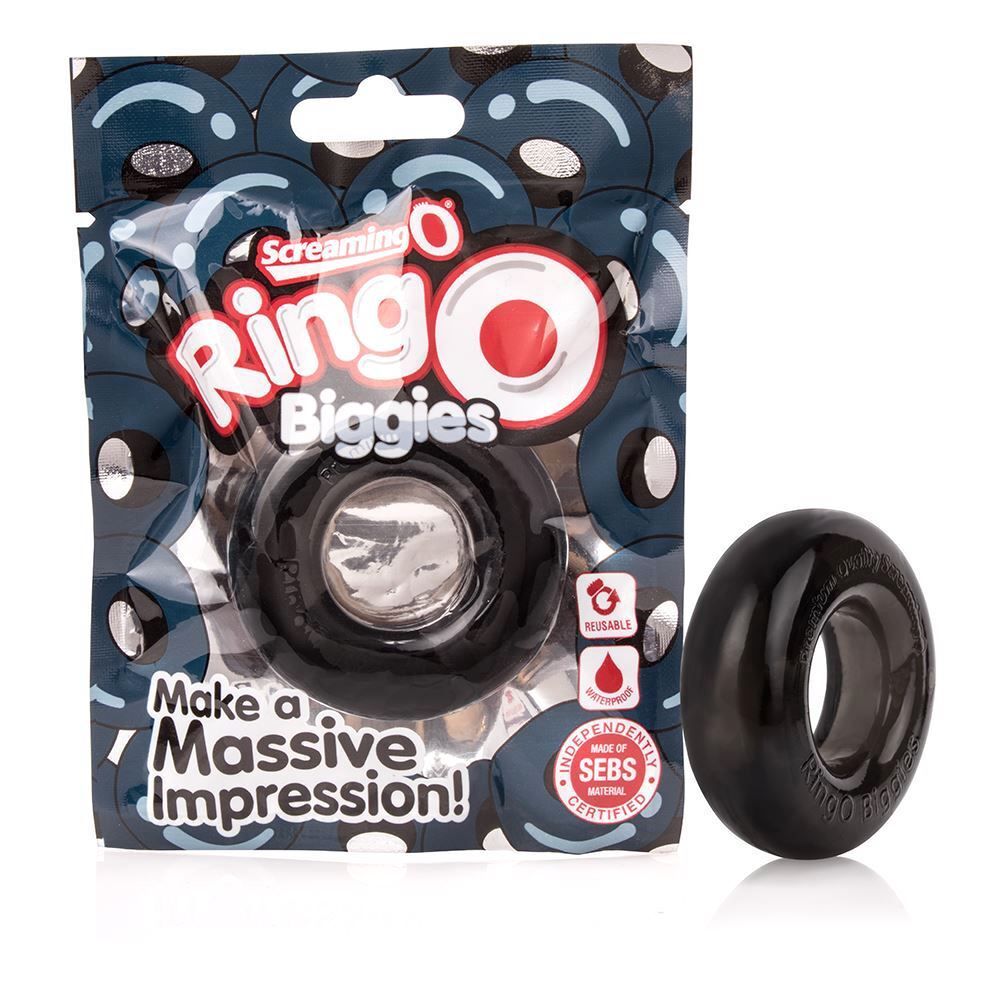 > Sex Toys For Men > Love Rings Screaming O RingO Biggies Black Cock Ring   