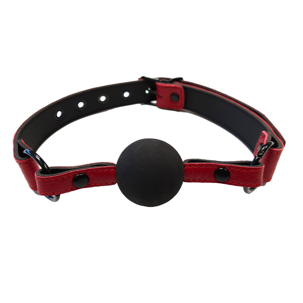 > Bondage Gear > Gags and Bits Rouge Garments Leather Croc Print Ball Gag   