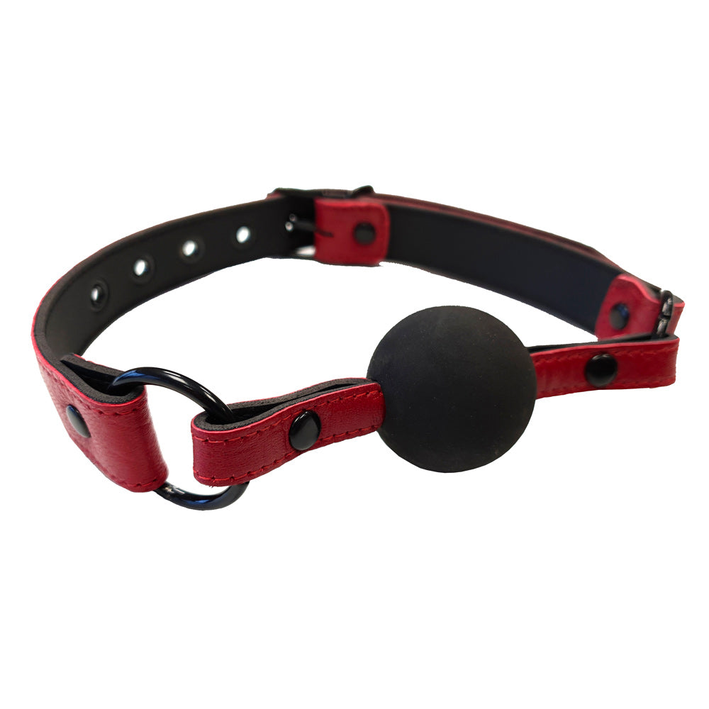 > Bondage Gear > Gags and Bits Rouge Garments Leather Croc Print Ball Gag   
