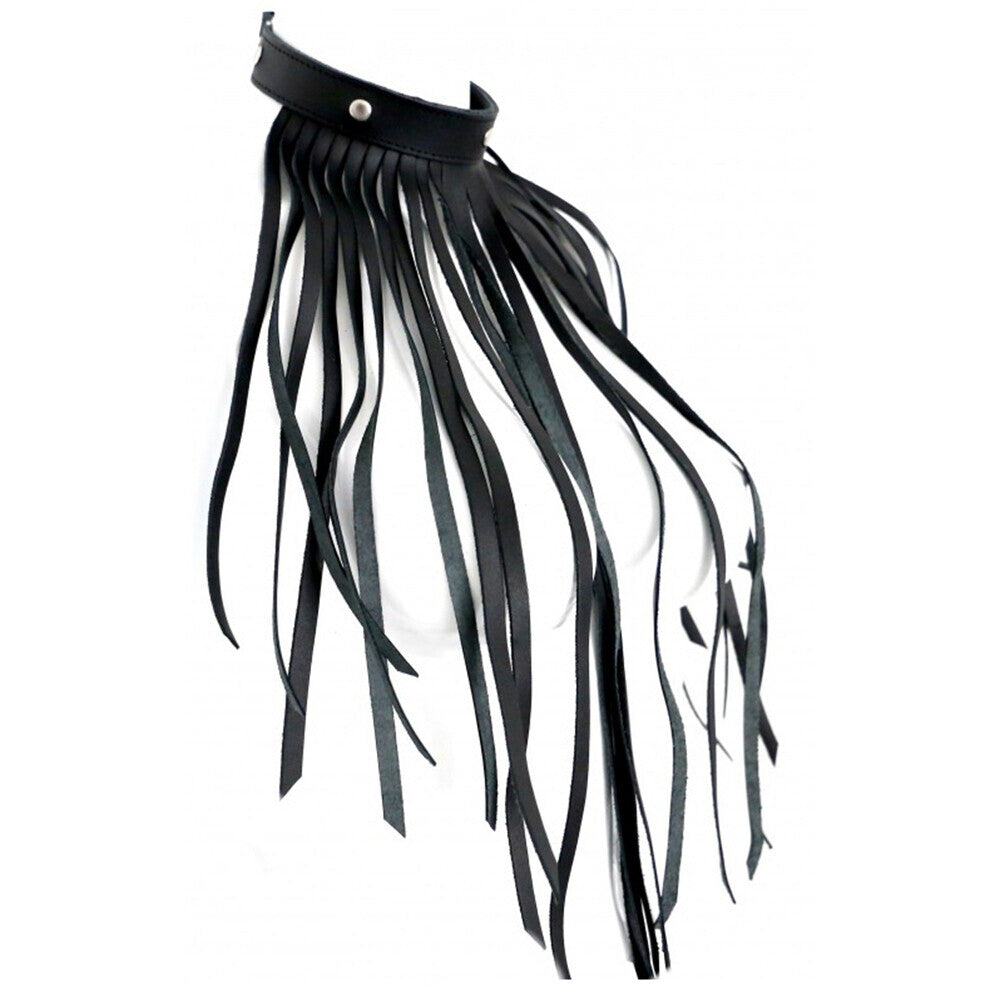 > Bondage Gear > Collars The Red Leather Fringe Necklace Collar   