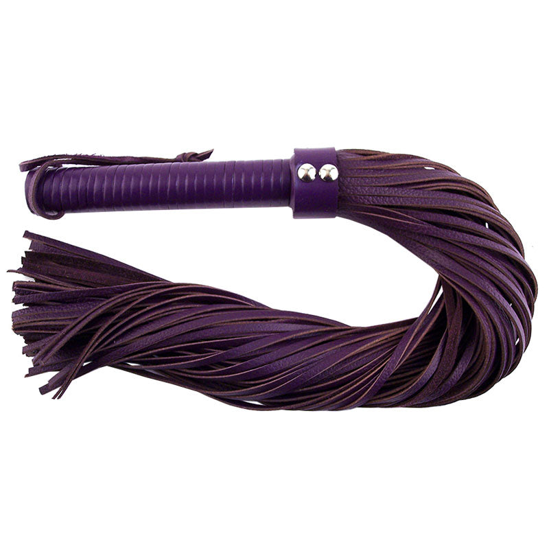 > Bondage Gear > Whips Rouge Garments Large Purple Leather Flogger   