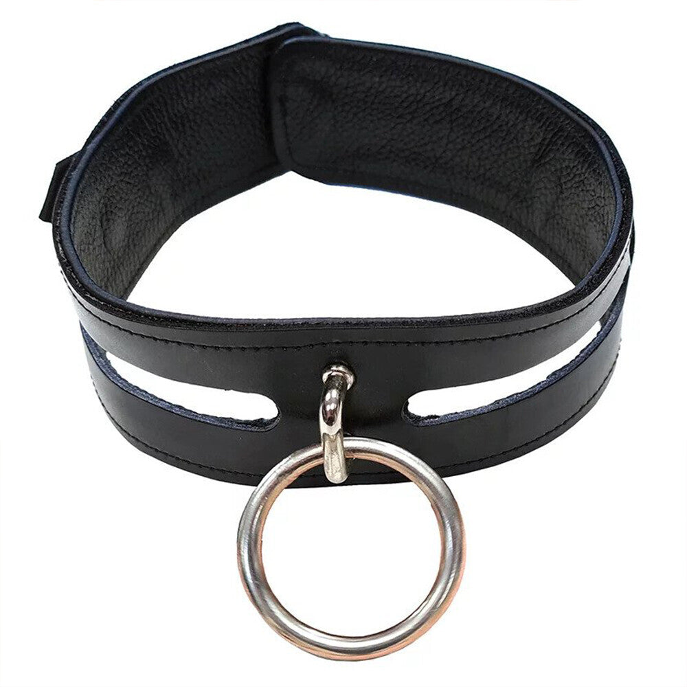 > Bondage Gear > Collars Rouge Garments Leather Fashion Bondage Collar Black   