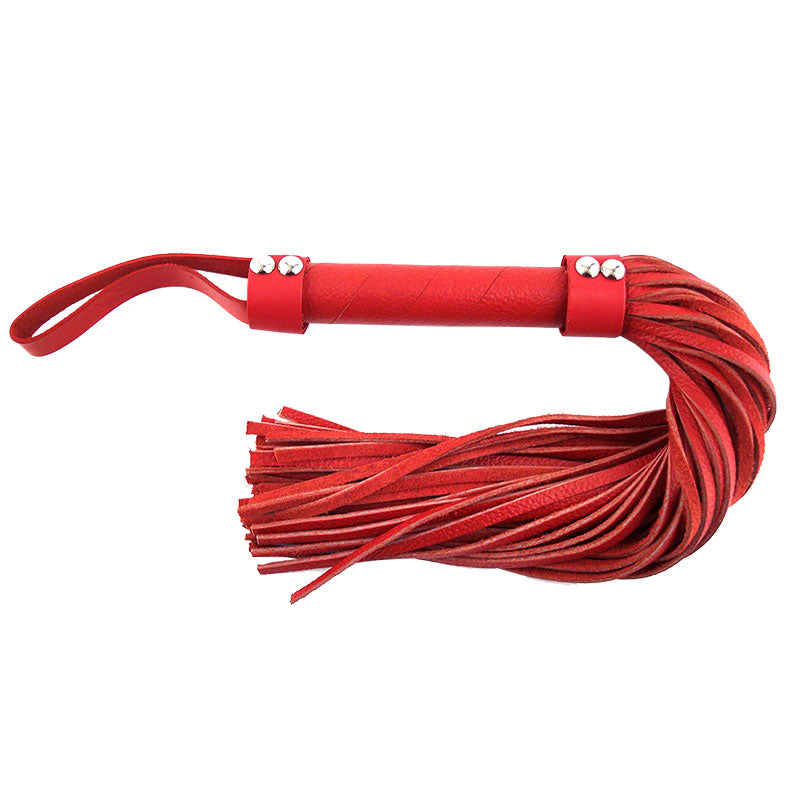 > Bondage Gear > Whips Rouge Garments Red Leather Flogger   