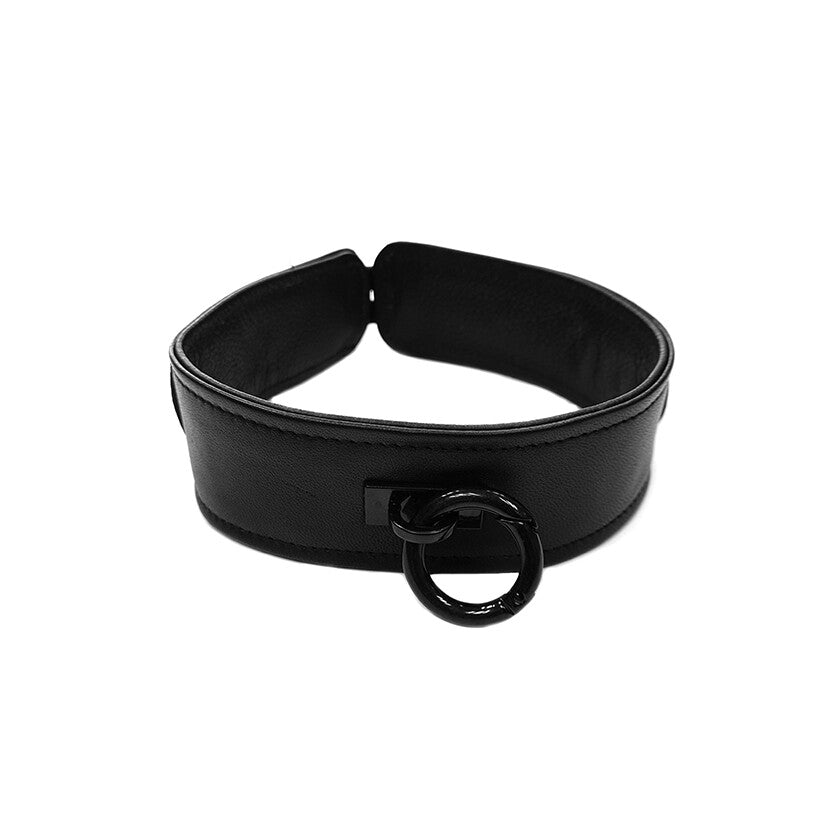 > Bondage Gear > Collars Rouge Garments Plain Black Leather Collar   