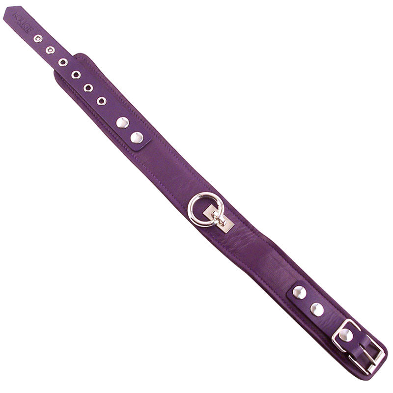 > Bondage Gear > Collars Rouge Garments Plain Purple Leather Collar   