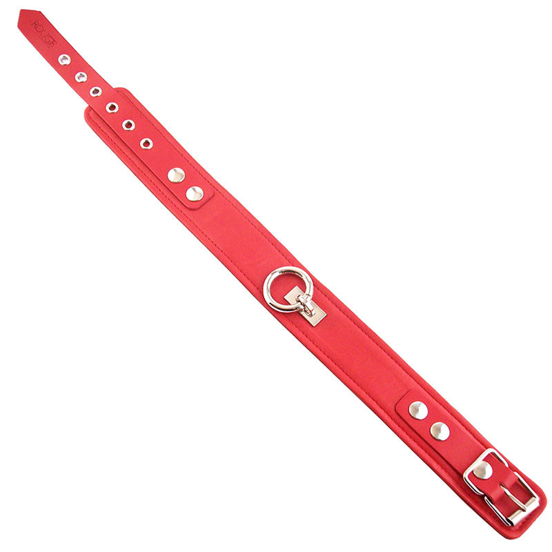 > Bondage Gear > Collars Rouge Garments Plain Red Leather Collar   