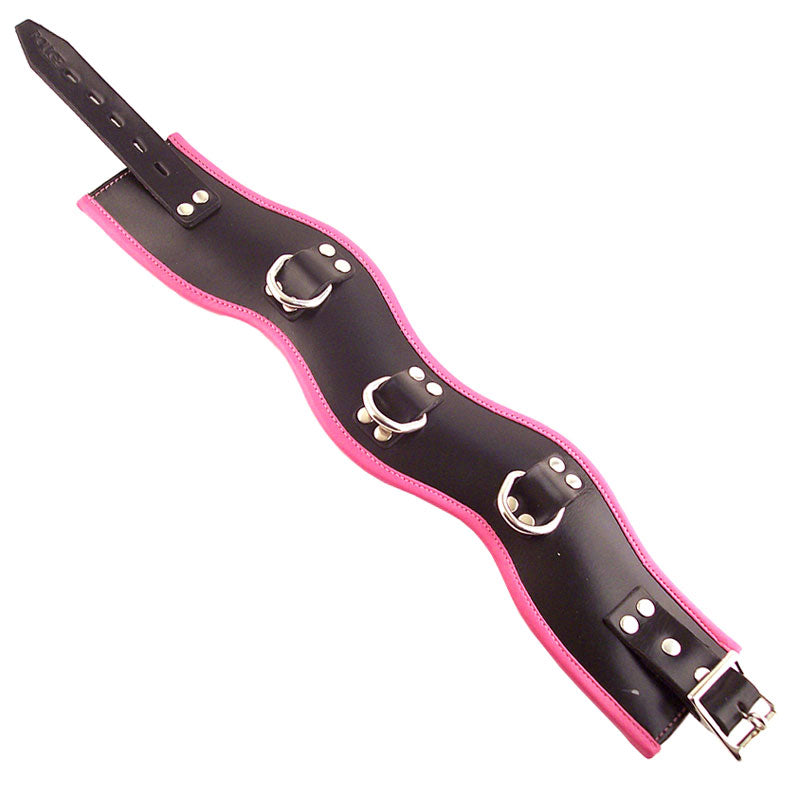 > Bondage Gear > Collars Rouge Garments Black And Pink Padded Posture Collar   