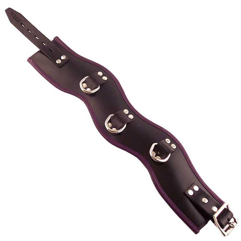 > Bondage Gear > Collars Rouge Garments Black And Purple Padded Posture Collar   