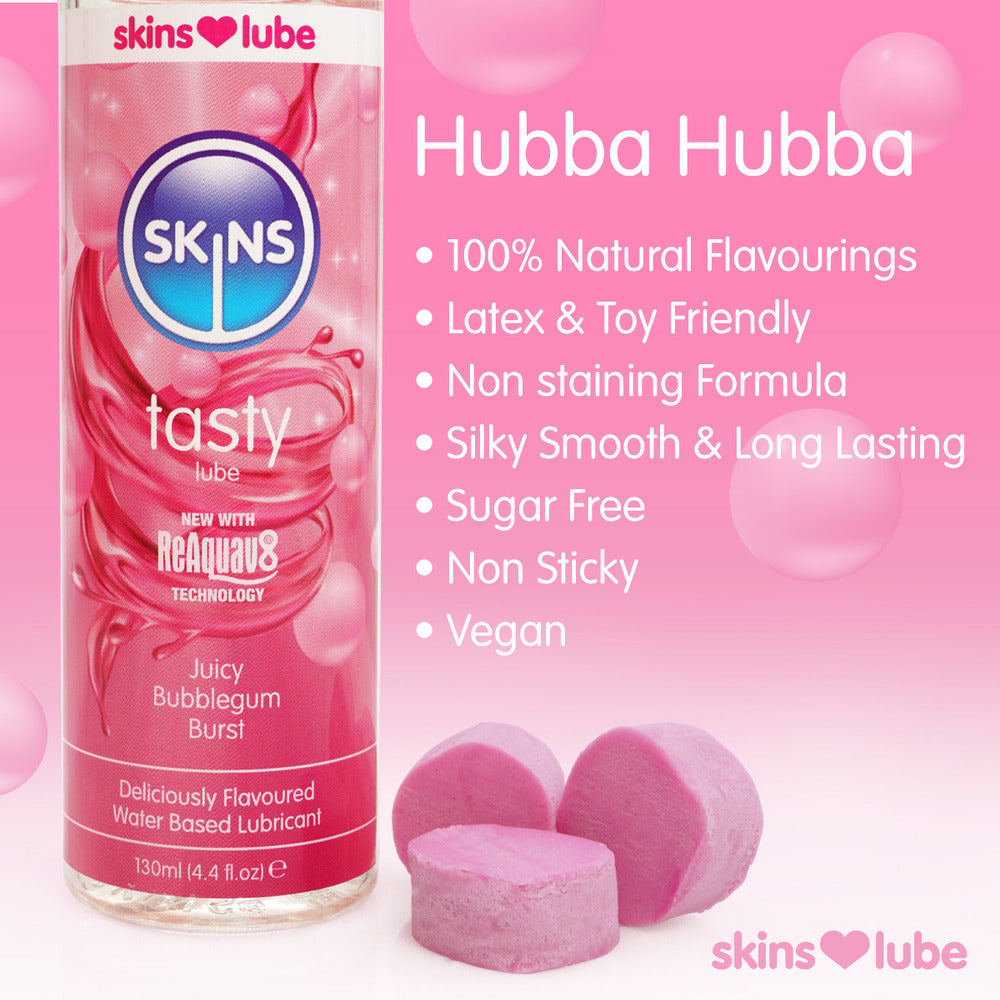 > Relaxation Zone > Flavoured Lubricants and Oils Skins Juicy Bubblegum Blast Waterbased Lubricant 130ml   